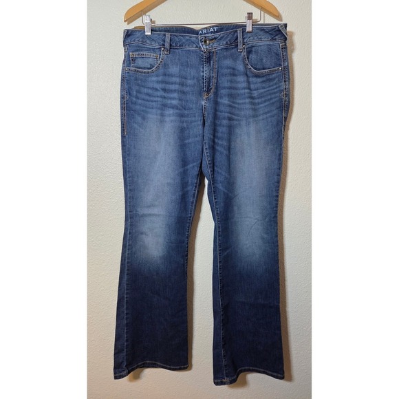 Ariat Denim - Ariat Jeans Women's 33R Blue Bootcut Medium Wash Stretch Western Cowgirl Denim